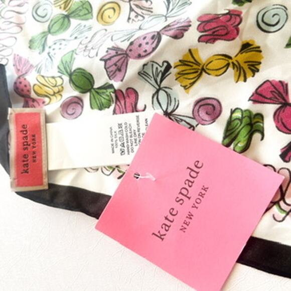 NWT Kate Spade New York Candy Shop Festive Candies 100 Silk Whimsical Bandana - Picture 7 of 7
